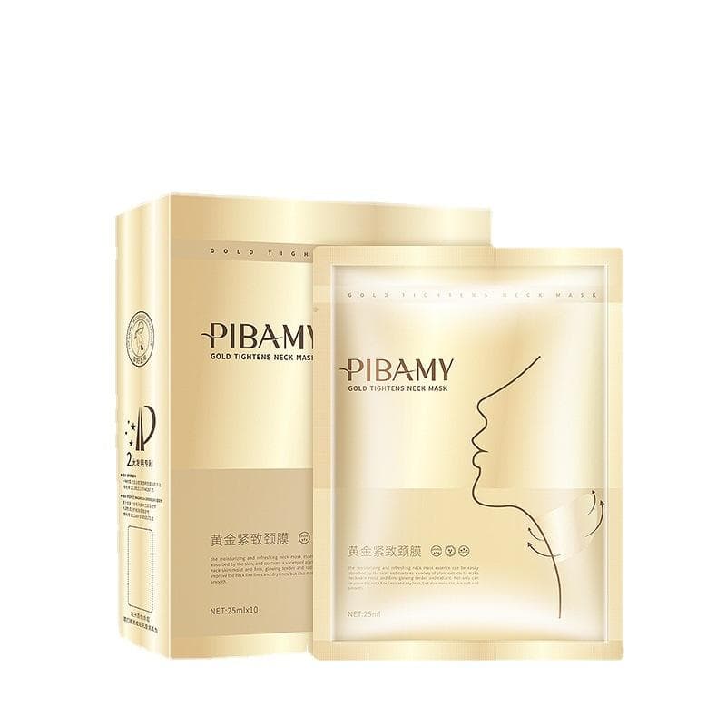 10Pcs/box Gold Color Firming Neck Mask Moisturizing Anti Wrinkles Anti-aging Skin Care Neck Masks Beauty Neck 10pcs