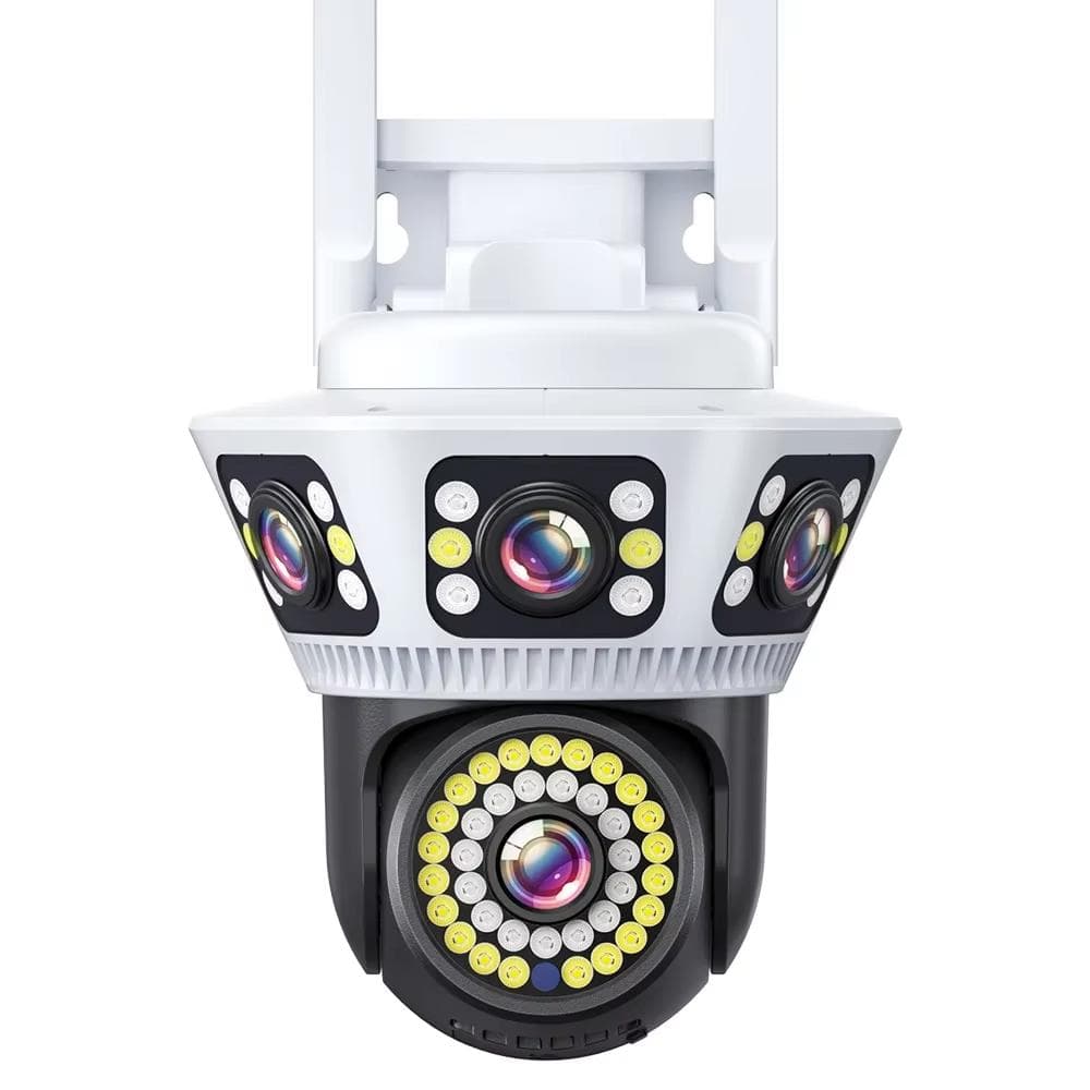 Outdoor WiFi Camera 6K Triple Screen Security Camera Two-Way Audio Motion Detection CCTV Wireless Surveillance IP Camera Yoosee 6K Camera