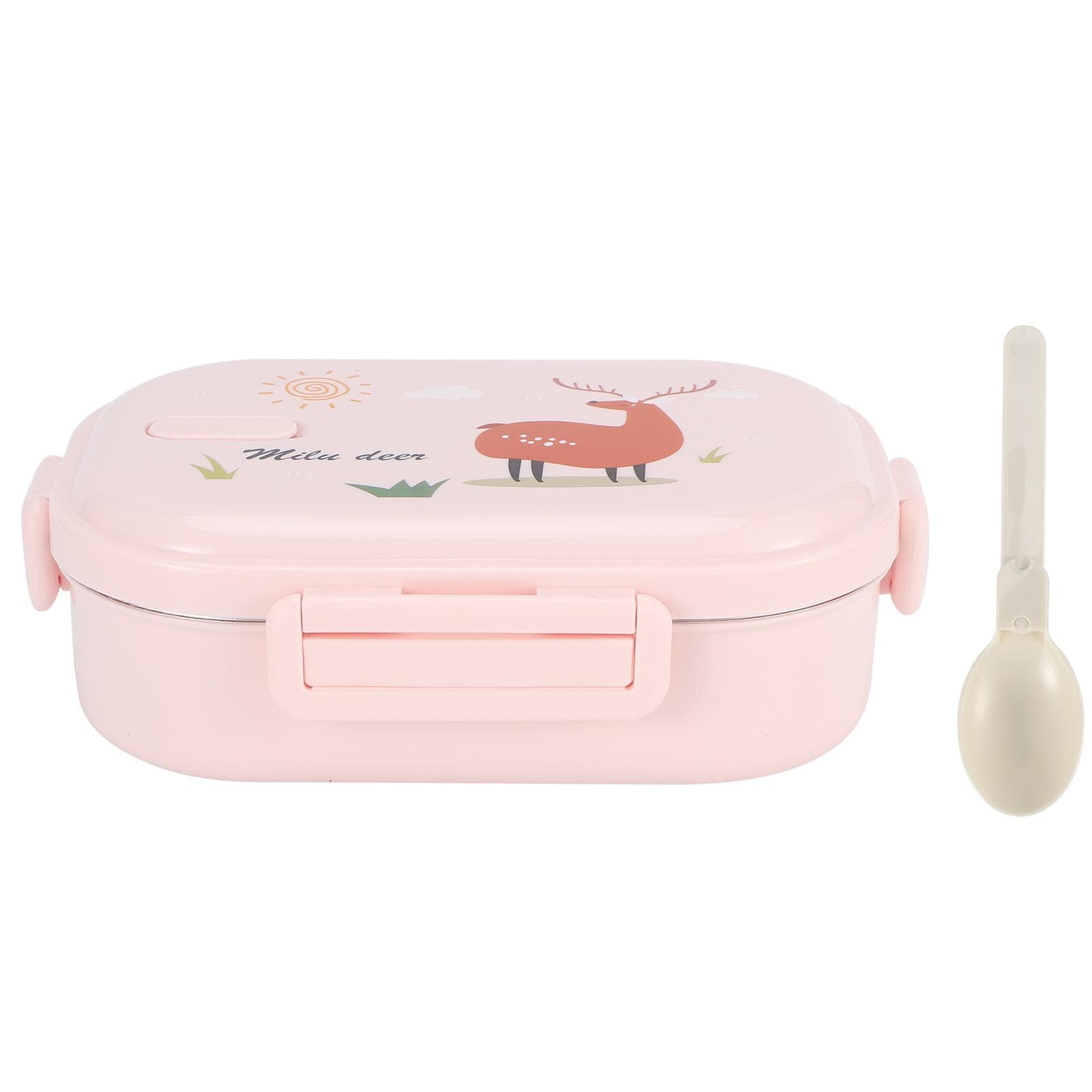 Insulated Lunch Box Leak Proof Stainless Steel Bento Box Japanese Food Children Container(Green )