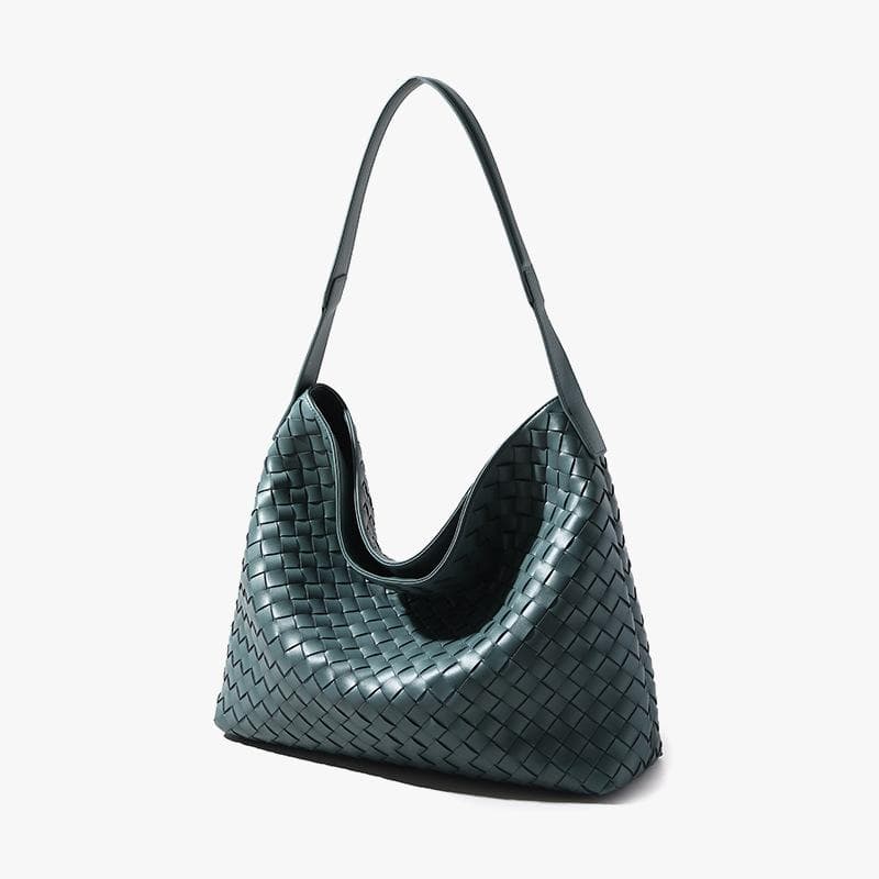 Autumn and Winter Hand-woven Bag Large Capacity Crossbody Leather Women's Bag Trendy Shoulder Bag