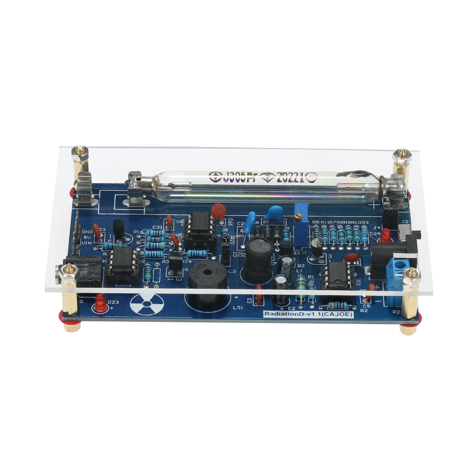 Assembled Radiation Detector System, DIY Miller Tube Tube Nuclear Radiation Detector Geiger Counter multicolour