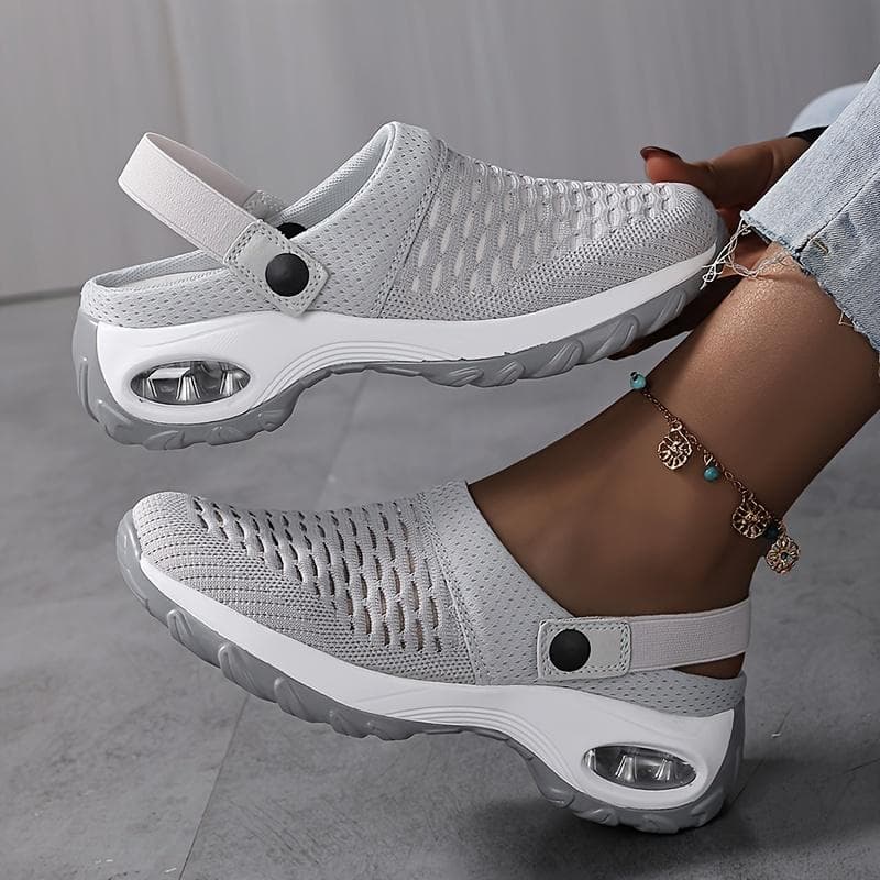 Air-Cushioned Women’s Summer Sandals Clogs Breathable Lightweight Slippers 35 grey