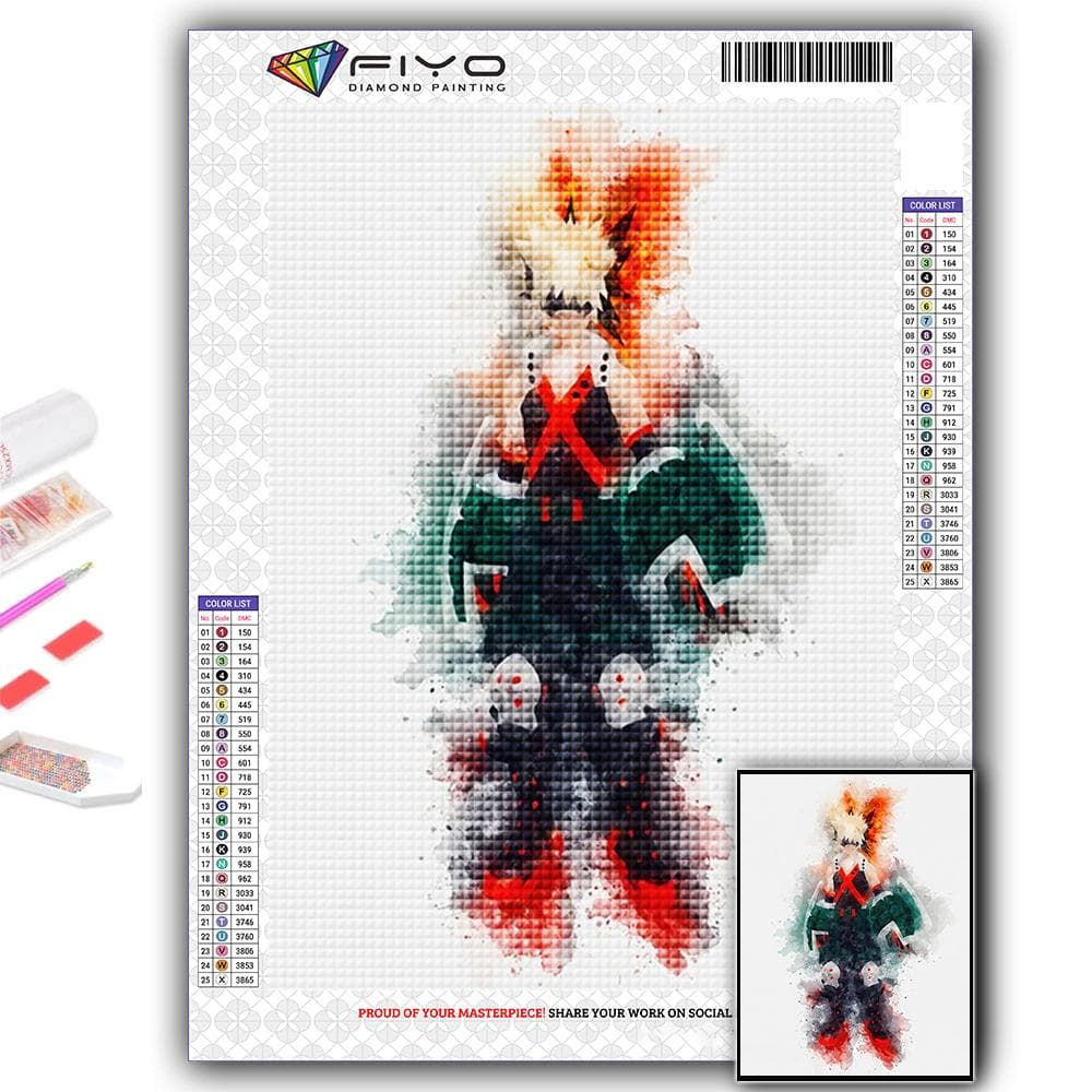 Diamond Painting Anime My Hero Academia Embroidery Cross Stitch Rhinestone Home Decor Full Square 20X30CM