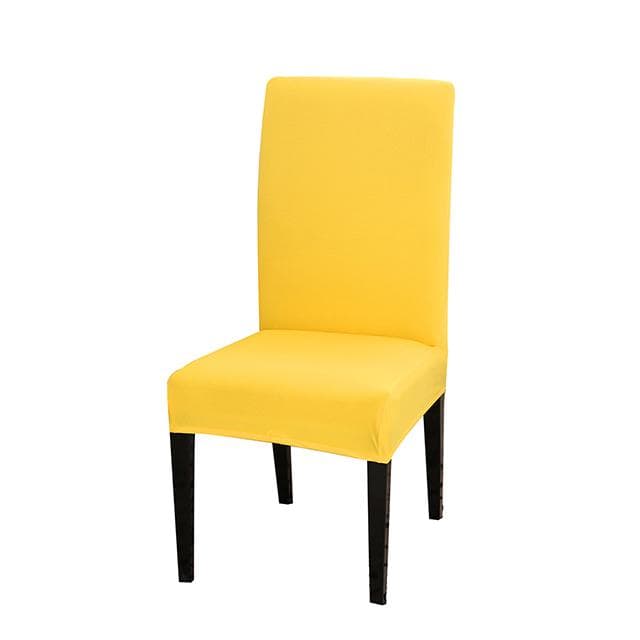 24 Color Chair Cover Spandex Stretch Elastic Slipcovers Solid Color Chair Covers For Dining Room Kitchen Wedding Banquet Hotel universal sizes yellow