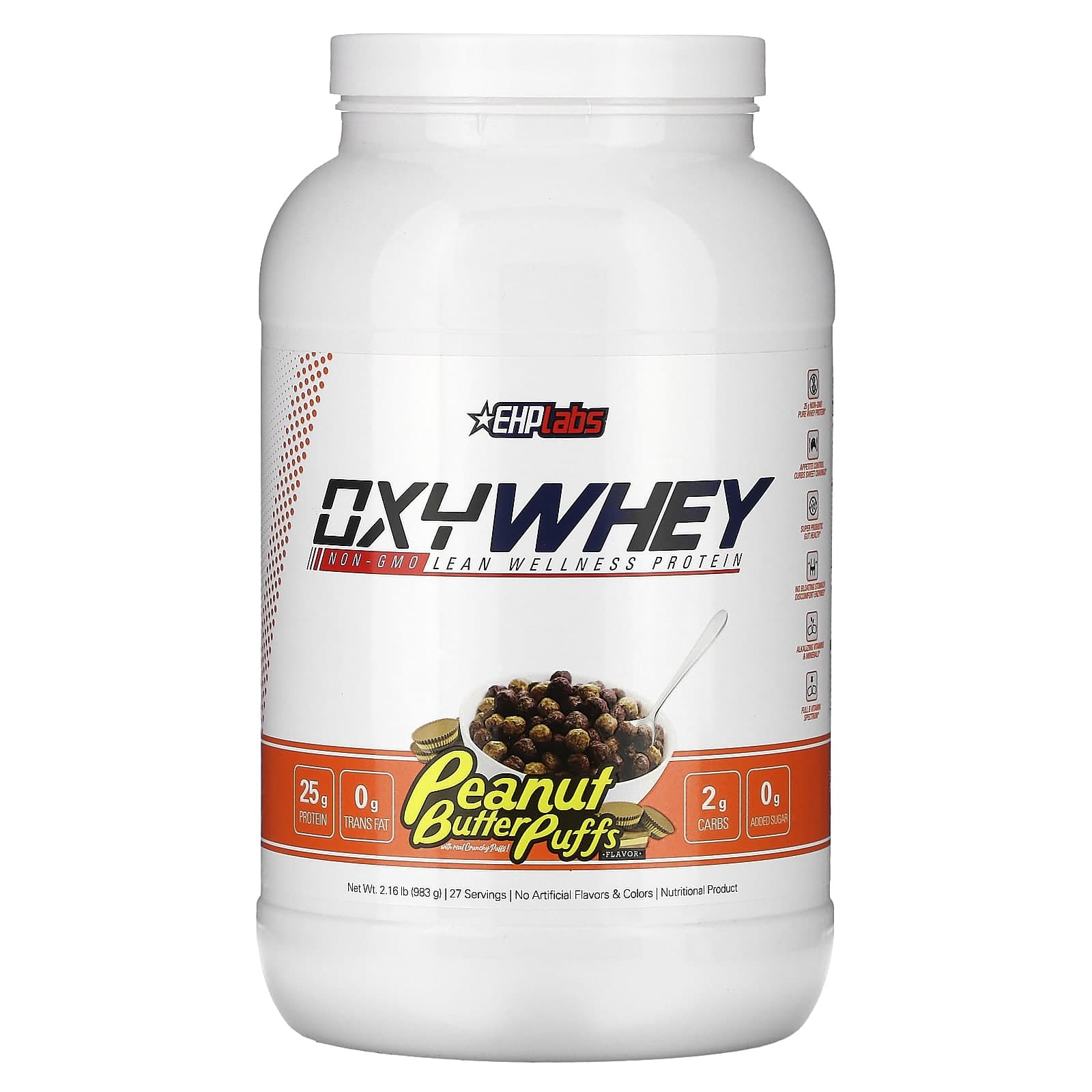 EHPlabs, OxyWhey, Wellness Protein Lean, Peanut Butter Puff, 2.16 lb (983 g)