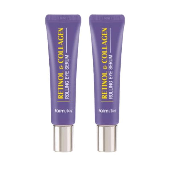Farm Stay Collagen Rolling Eye Serum 25ml / 0.85 fl.oz. (10 Options) #Retinol 25ml * 2pcs