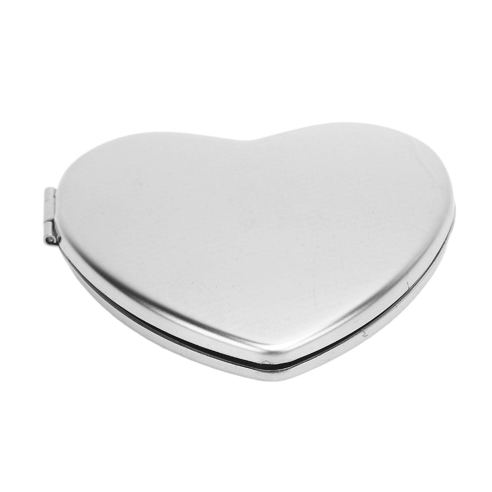 Compact Makeup Mirror Double Sided Stainless Steel Solid Color Drop Resistant Pocket Portable
