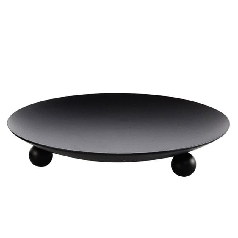 Iron Black Gold Candle Holder Tray Base Wedding Party Holiday Banquet Decorative Candle Holder Art Gift Cup Candle Accessories black
