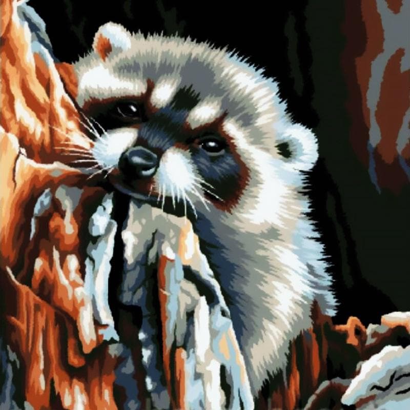 Animal Little Coati Full 3D Diamond Painting Diy Cross Stitch Rhinestone Picture Paste Embroidery 20X30CM
