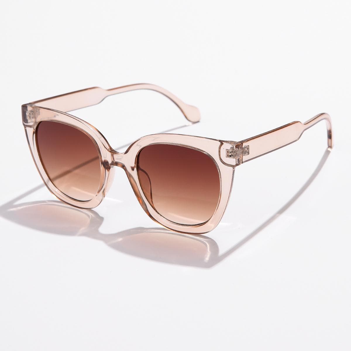 1pc Trendy Leopard Round Sunglasses Women Fashion Cat Eye Mirror Sun Glasses Female Brand Designer Classic Gradient Eyewear show as picture