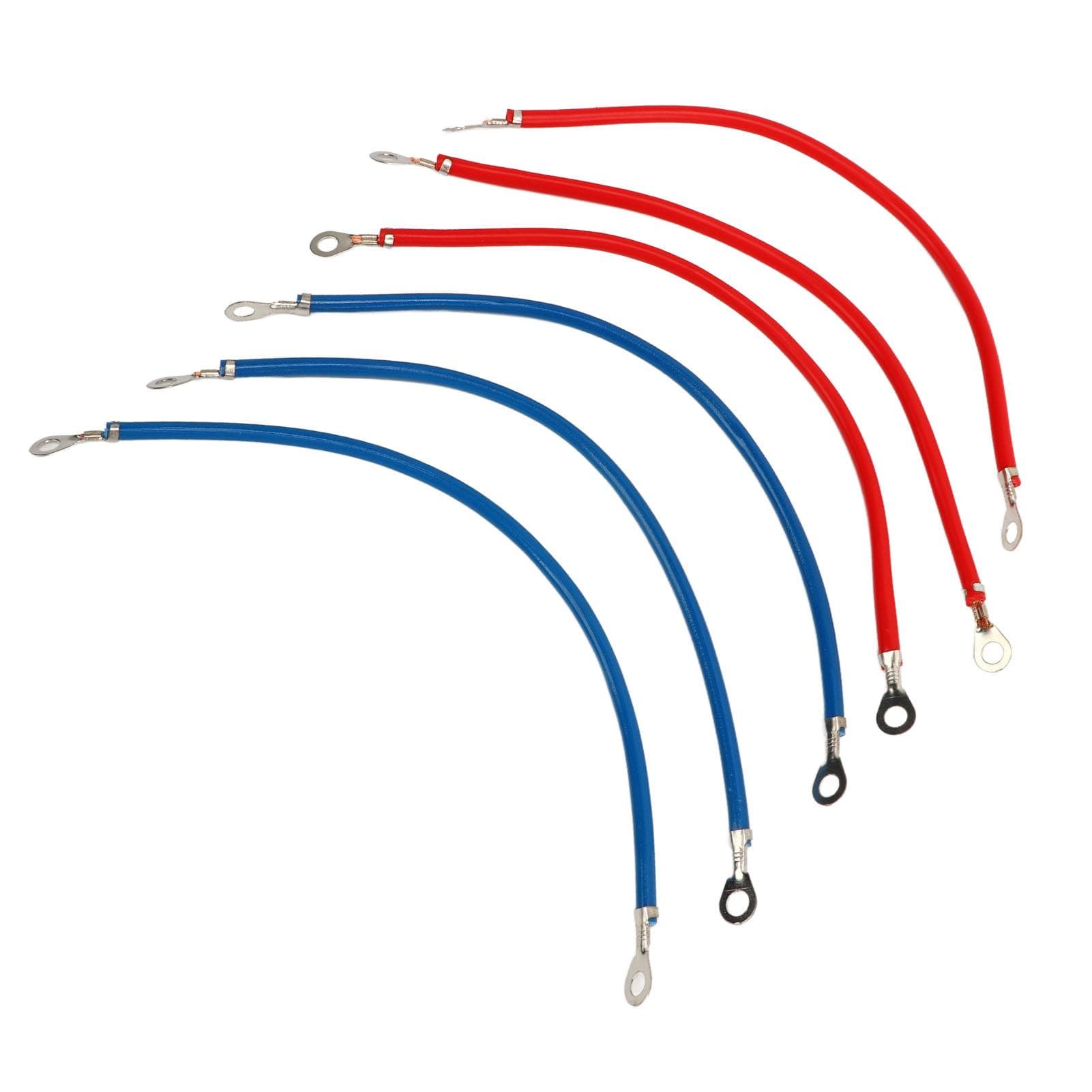 6PCS Battery Inverter Cables 25cm Pure Copper Tinned Lug Oxidation Resistance Power Inverter Wires
