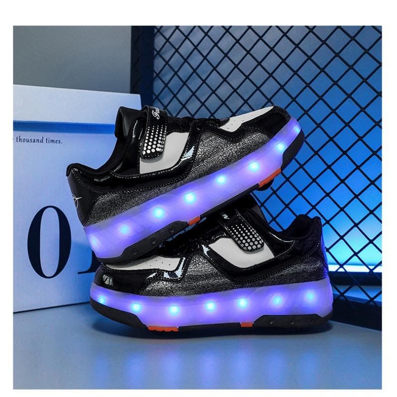 Four-wheel Runaway Shoes Student Flash Pulley Shoes Girls Wheel Shoes Children Skates Men 42