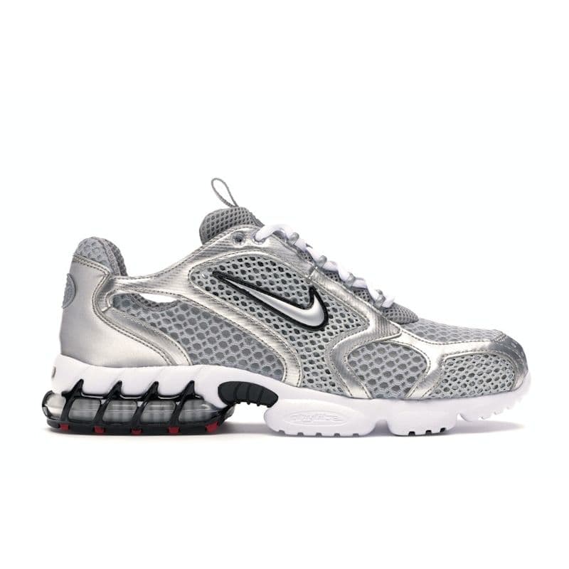 Nike Zoom Spiridon Caged 2 Metallic Silver Men Sneakers Light-Smoke-Grey CJ1288-001 42