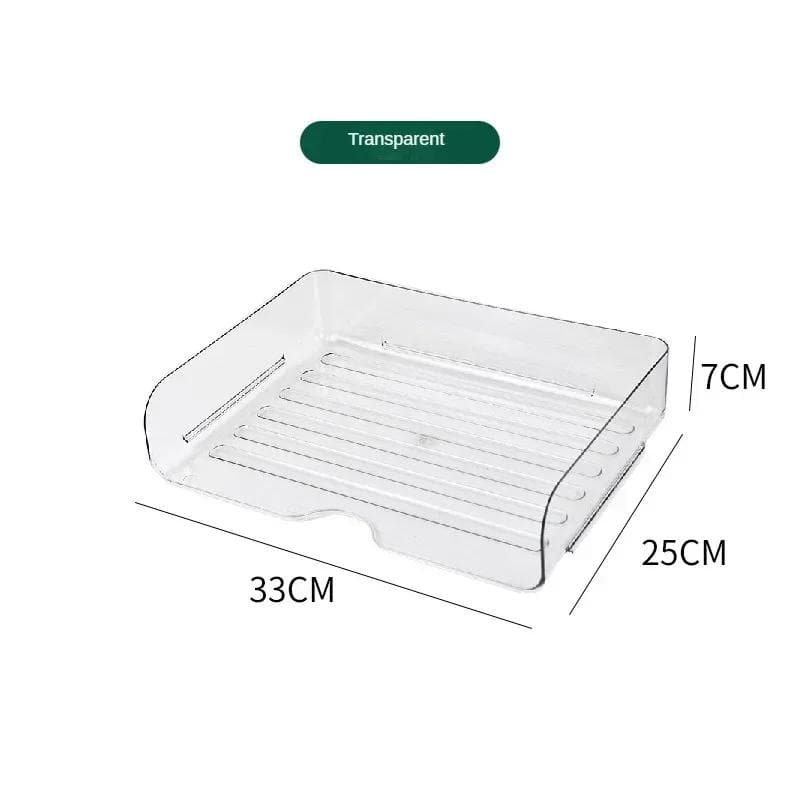 Simple Style Multi-use Sturdy Storage Box Desktop File Organizer Stackable Storage Tray A4 Papers Rack Stationery Box Book Shelf transparent