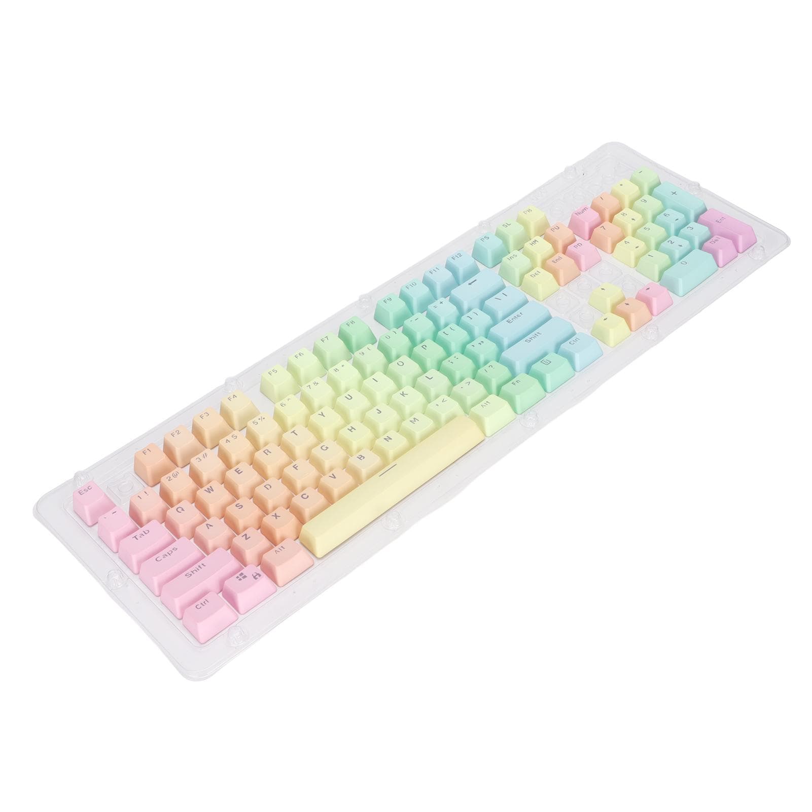 104Pcs Custom Keycaps Translucent Fadeless Gradient Color Ergonomic Design Matte Keyboard Keycaps