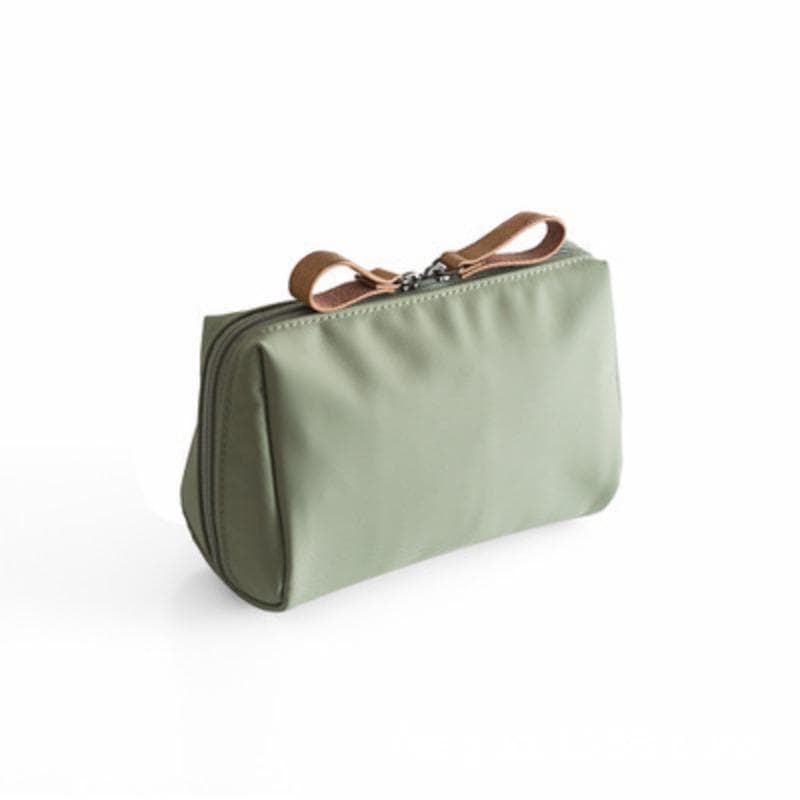2025 Women Cosmetic Bag Solid Color Minimalist Style Makeup Bag Toiletry Bag Waterproof Make Up Organizer Pouch 15cm x 10cm x 7cm green