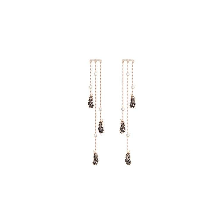 Swarovski Naughty Feather Tassel Long Pierced Earrings Women earrings Crystal 5497873 Box (Random Color)