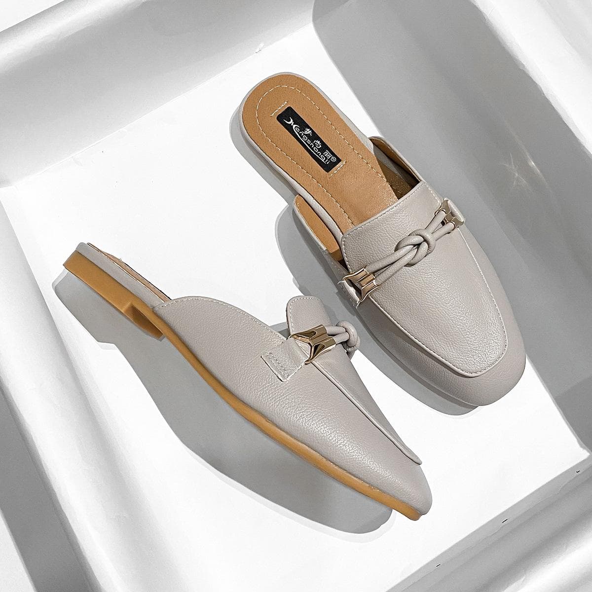 Baotou Half-slippers Women's New Lazy Shoes Outerwear Fashion Summer Sandals Trendy Half-slippers 38