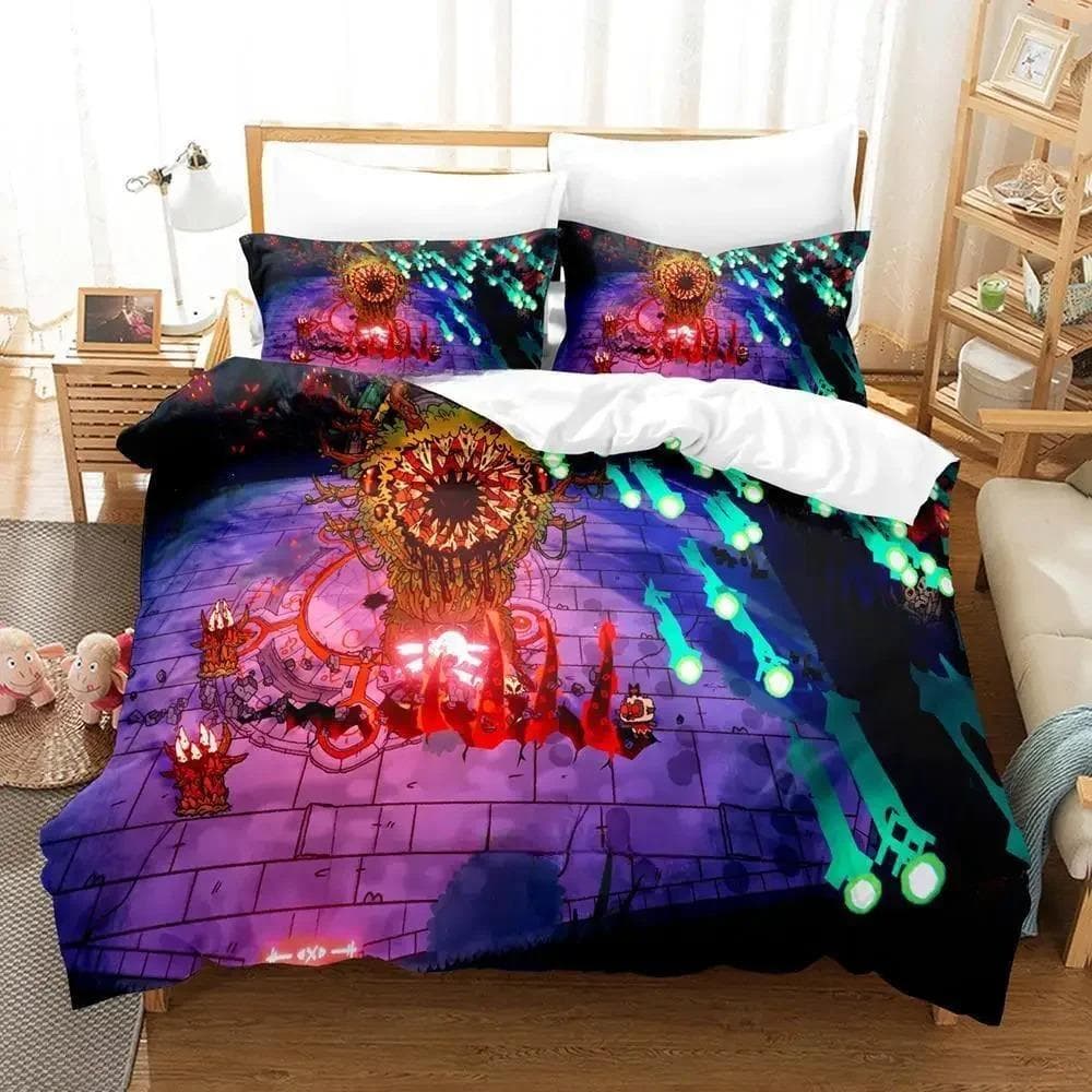 Cult Of The Lamb Bedding Set Single Twin Full Queen King Size Bed Adult Kid Bedroom Duvetcover 3D Print Anime Bed Sheet US Twin 173x218cm