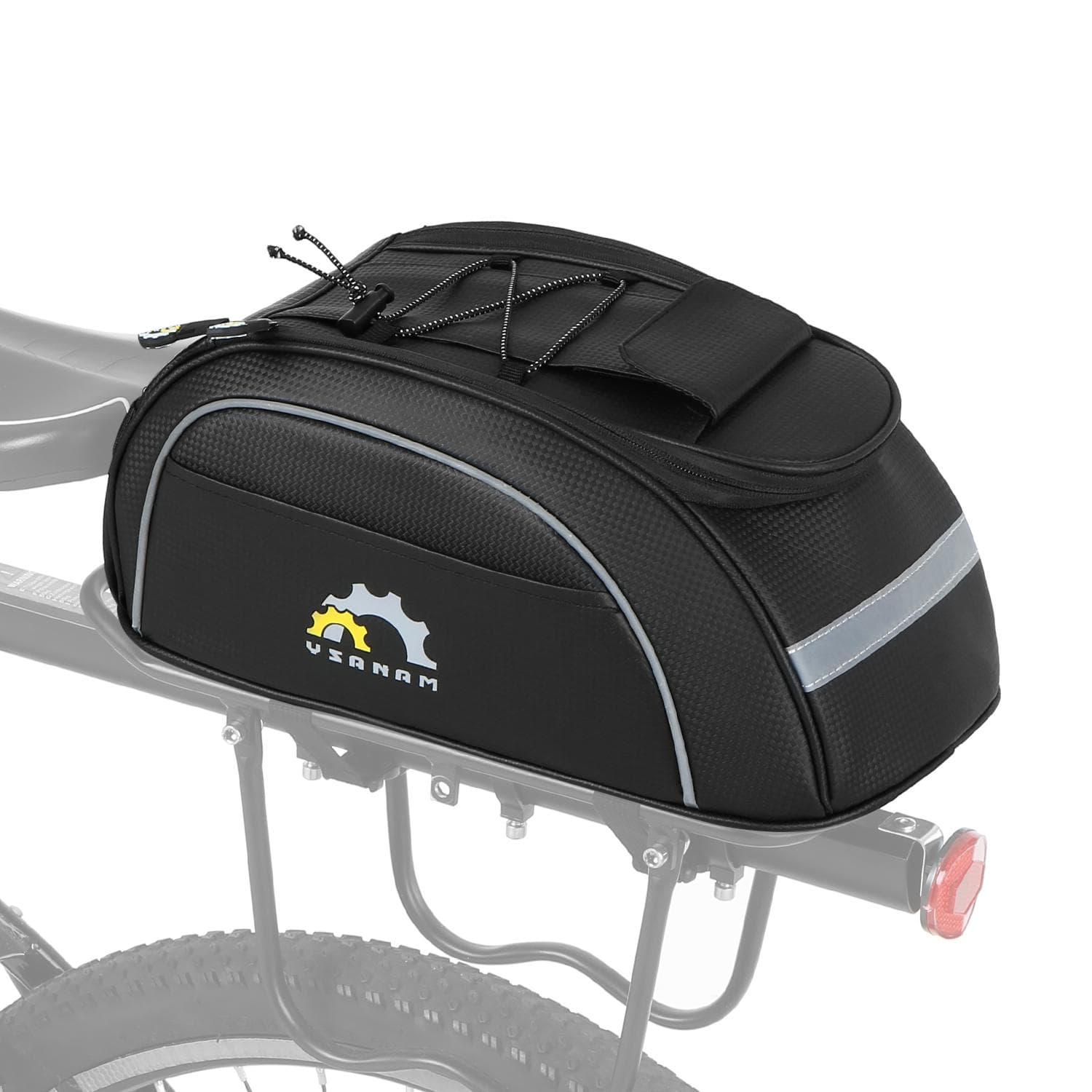 Waterproof Cycling Bicycle Insulated Cooler Bag MTB Bike Trunk Bag Rear Rack Bag Storage Luggage black