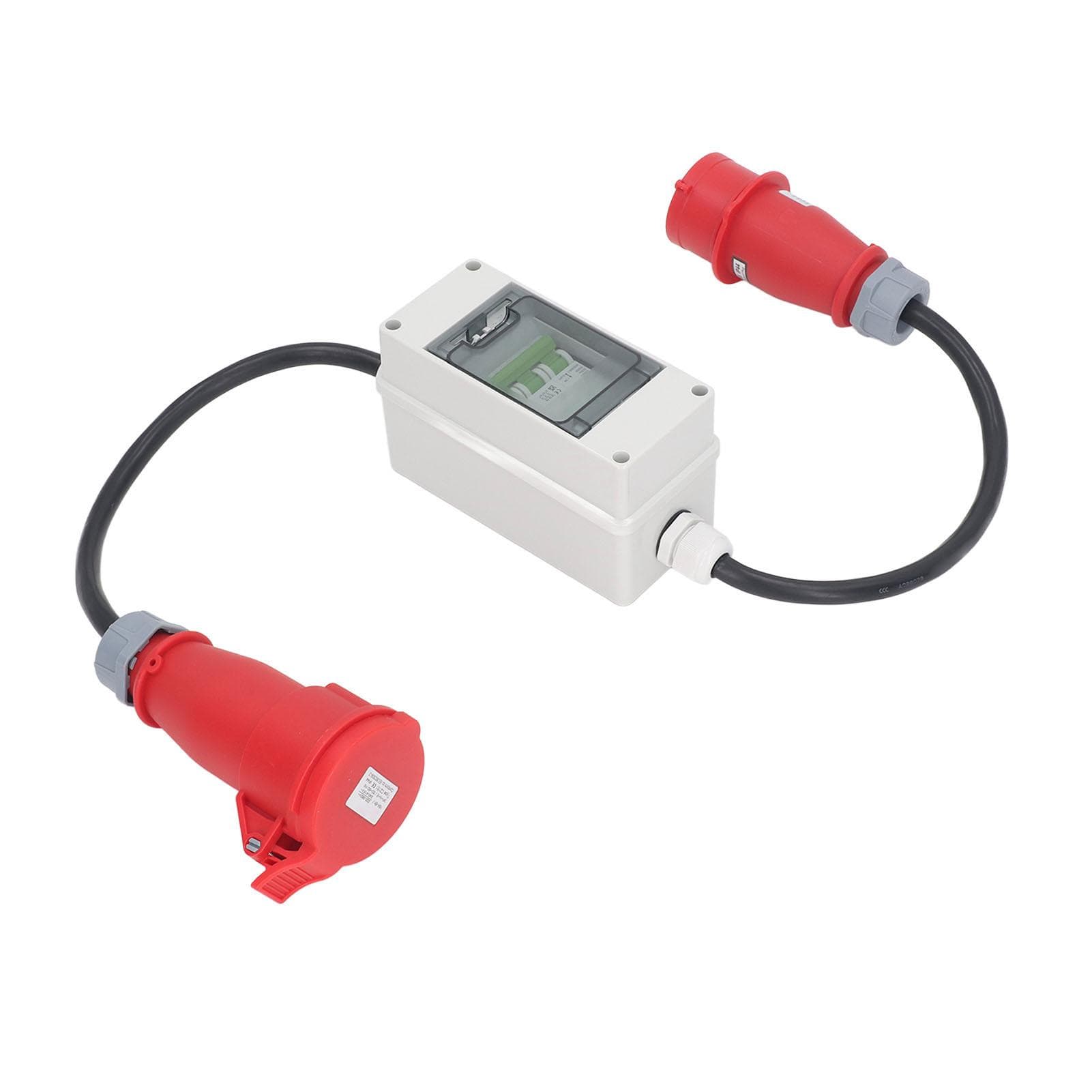 CEE Adapter IP44 5 Pin 2.5mm2 16A Male to Female CEE Power Adapter with 400V 16A 3P Circuit Breaker