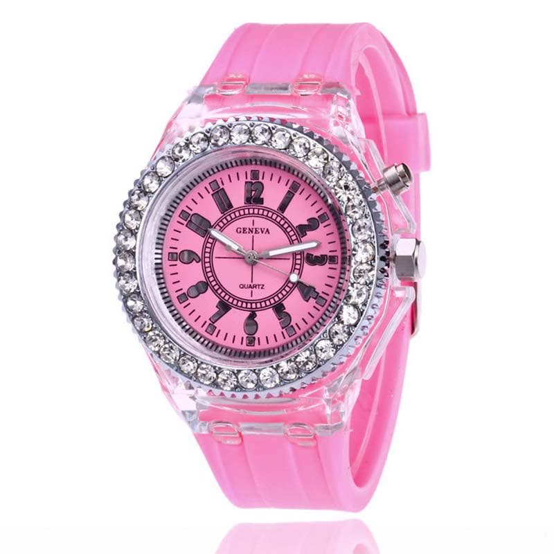 Watch Crystal watch Sport watch Women watch Waterproof watch Quartz watch Wrist watch Fashion watch Accessories pink