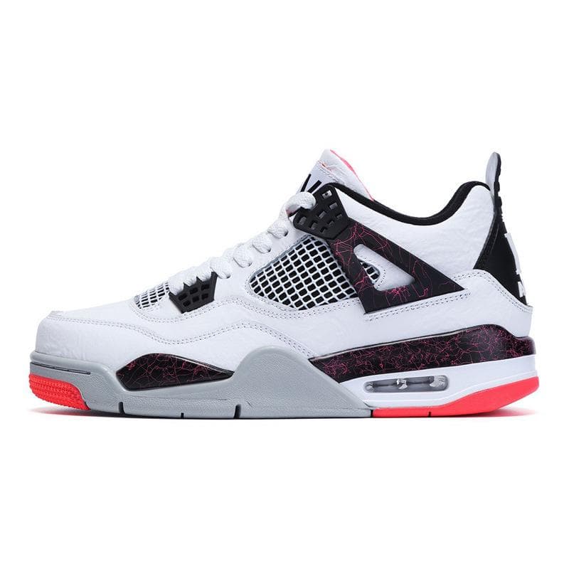 AJ4 White Cement Paris Blue Lava Cicada Wing Basketball Shoes for Men and Women 38.5