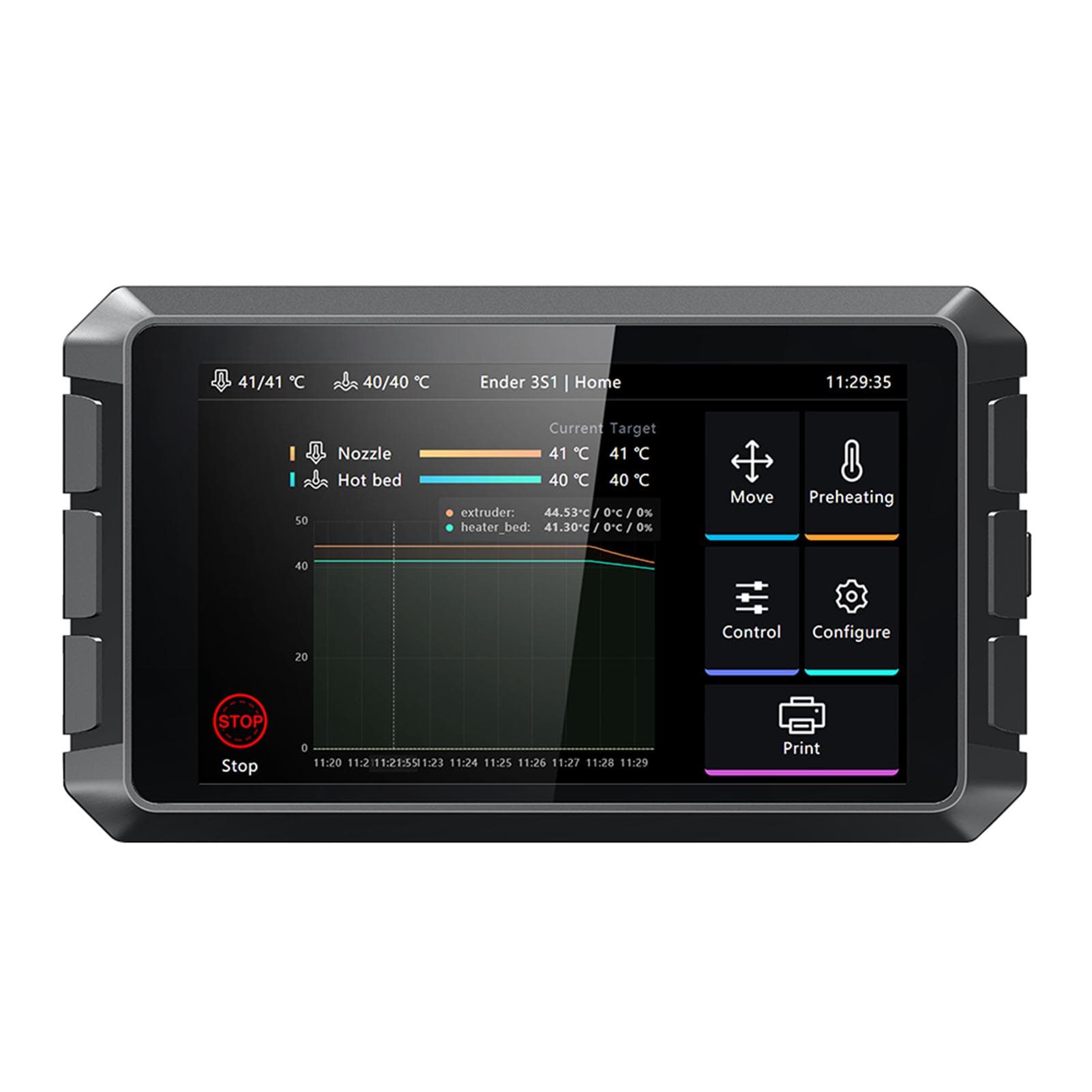 Creality 3D Sonic Pad for FDM 3D Printer with Multiple Interfaces 7 Touchscreen RAM 2G ROM 8G black