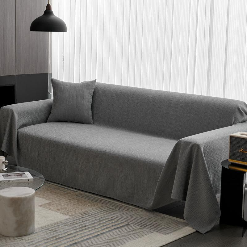 Solid Color Chenille Sofa Cover Fabric for All Seasons Thicken Non-slip Sofa Towel Simplicity Full Wrap Cover Cloth Couch Towel 90x90cm 1pcs