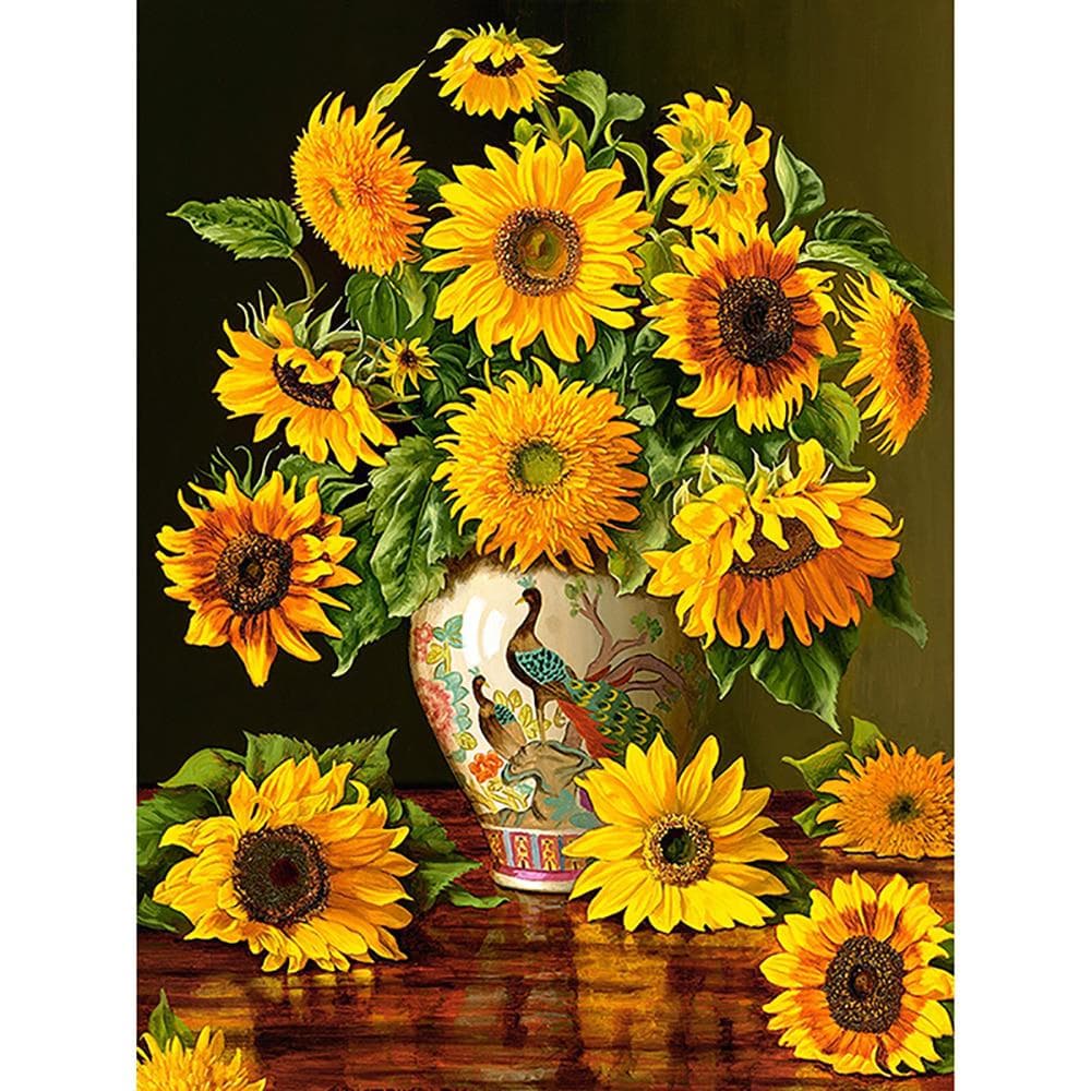 5D DIY Diamond Painting Sunflower Embroidery Cross Stitch Rhinestone Mosaic Home Decor 30X40CM