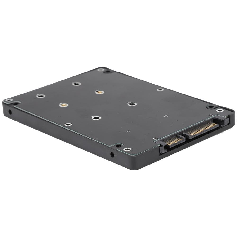 Mini Pciem SATA SSD to 2.5inch SATA Adapter External Laptop Hard Drive Case (Black) (Not Inclube black