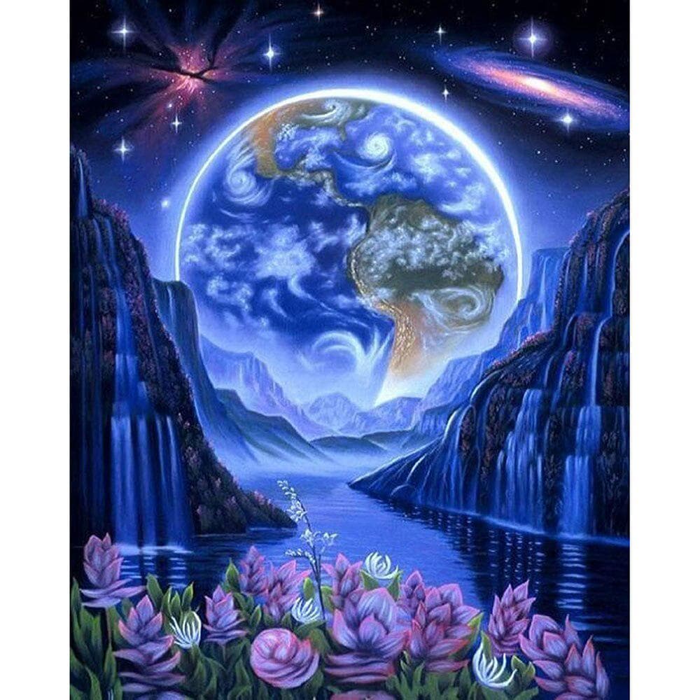 DIY Diamond Embroidery Abstract Starry Sky Full Round Diamond Painting Mosaic Home Decor 20X30CM