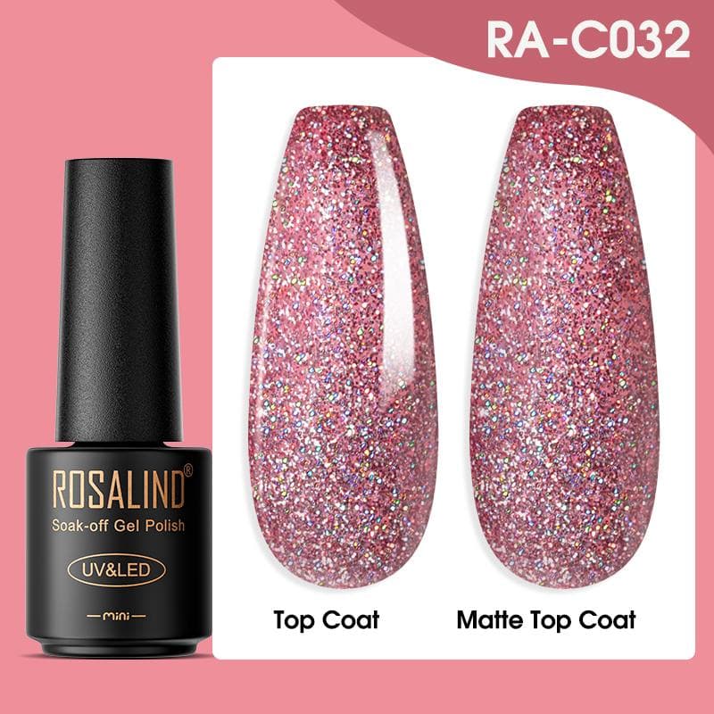 ROSALIND 5ml Colorful Gel Nail Polish UV LED Soak Off Semi Permanent Gel Polish Bright Manicure For Nail Art Design