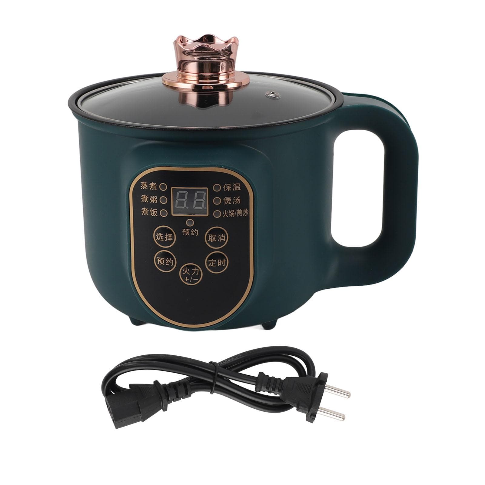 Electric Cooking Pot 1.8L 600W Portable Easy to Clean Noodle Ramen Pot for Home Office Party L(for 6.5-9kg)