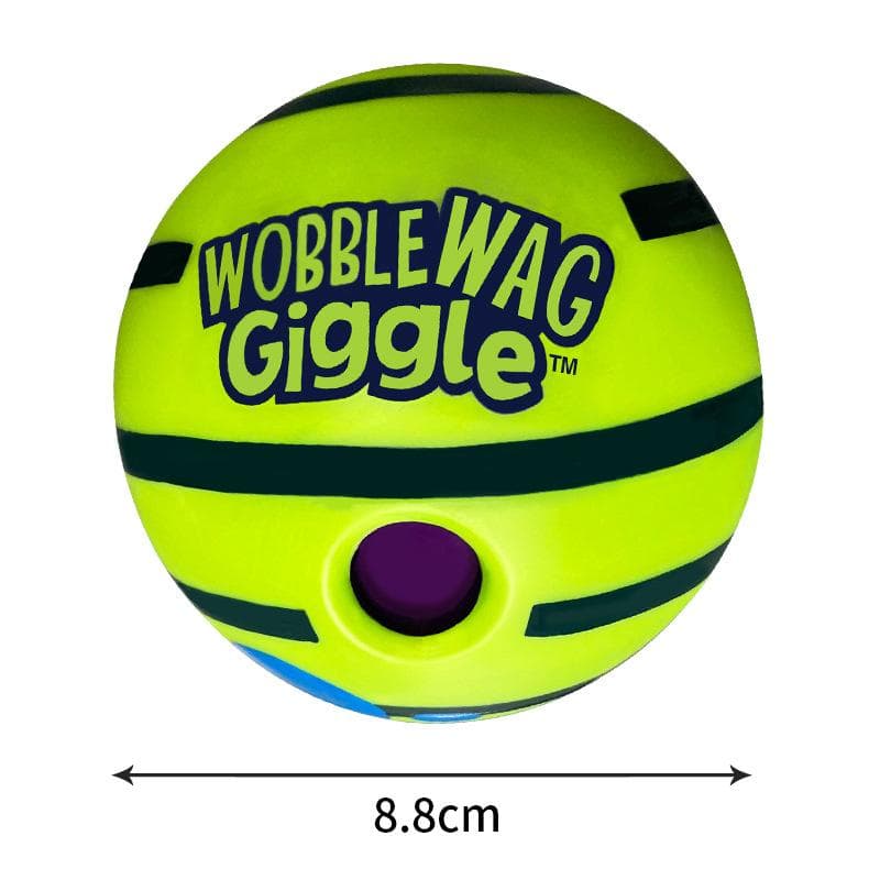 Wobble Wag Giggle Ball Interactive Dog Toy Fun Giggle Sounds When Rolled or Shaken Pets Know Best As Seen On TV 8.8cm green