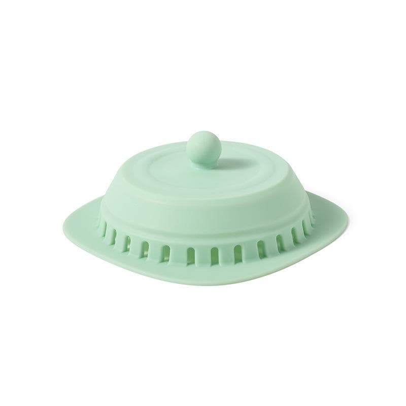 Silicone Floor Drain Cover Durable Anti-odor Press Type Hair Catcher Stopper Strainer Bathroom Accessories blue