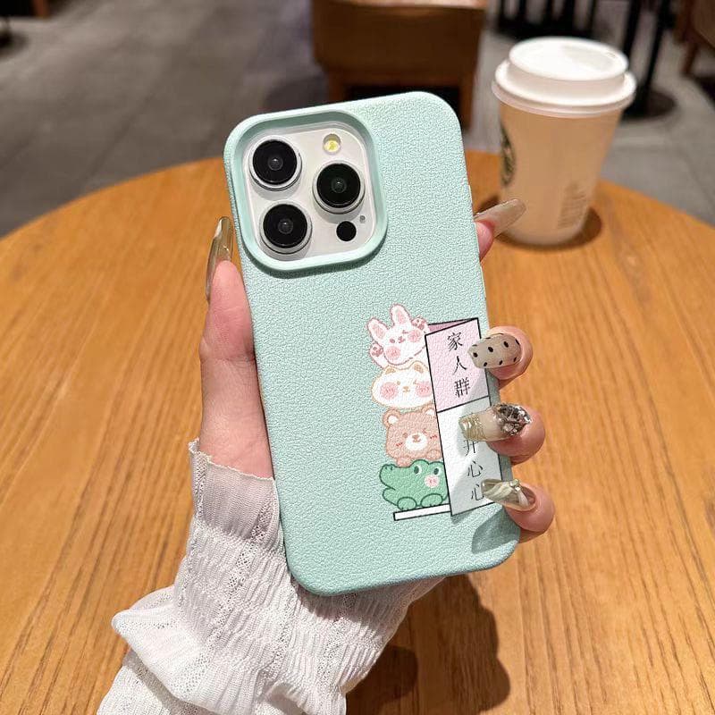 Cartoon Animals Suitable for Apple 16promax Mobile Phone Case IPhone 15 All Inclusive 14/13 Couples 12/11 Apple XS