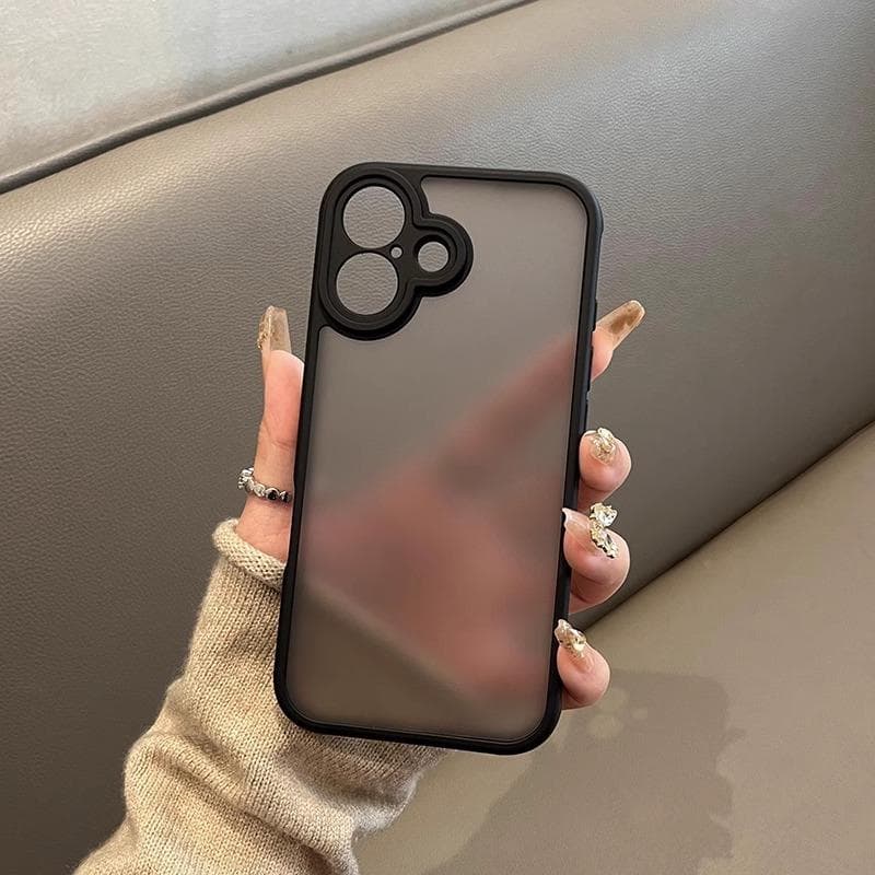 Black Knight Magnetic Scrub Semi-transparent Skin Feeling Apple 16 ProMax Mobile Phone Case IPhone 16 Anti-fall Hard Protection Case iPhone 11