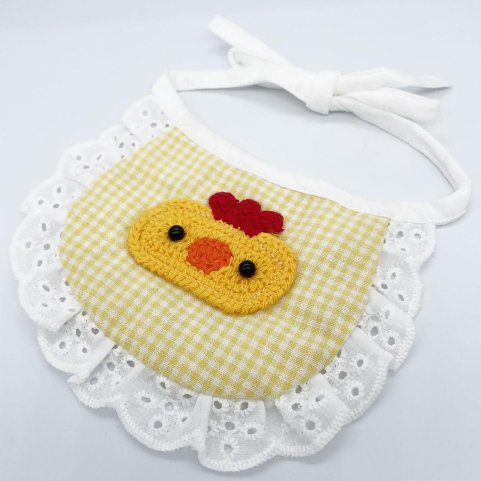 Pet Bandana Cotton Plaid Ventilate Cute Cartoon Animal Pattern Dog Bibs for Bichon Teddy Pomeranian