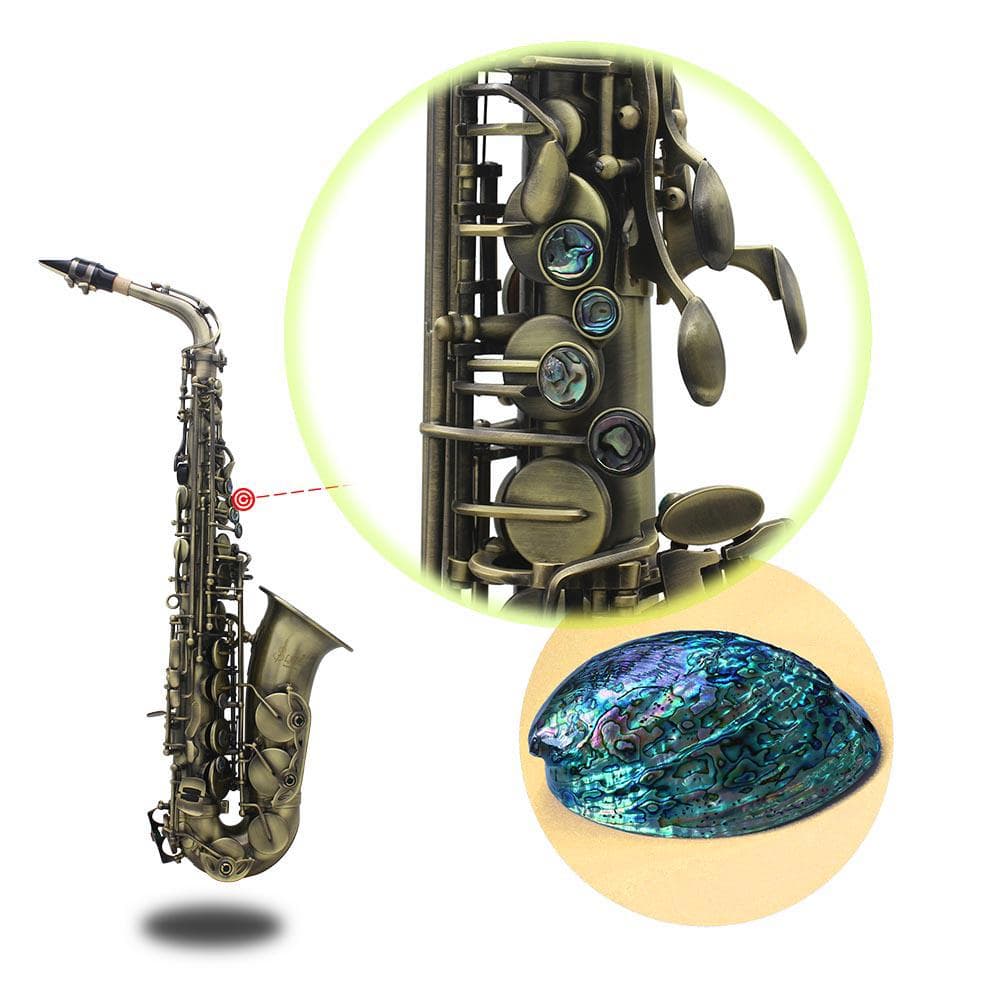 New 9pcs Key Button Inlays for Tenor/ Alto/ Soprano Sax Saxophone Free Ship green