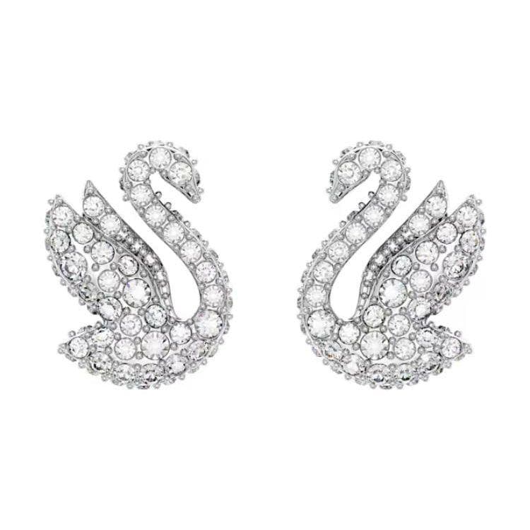 Swarovski Swan Shaped Earrings Women earrings 5647873 Box (Random Color)