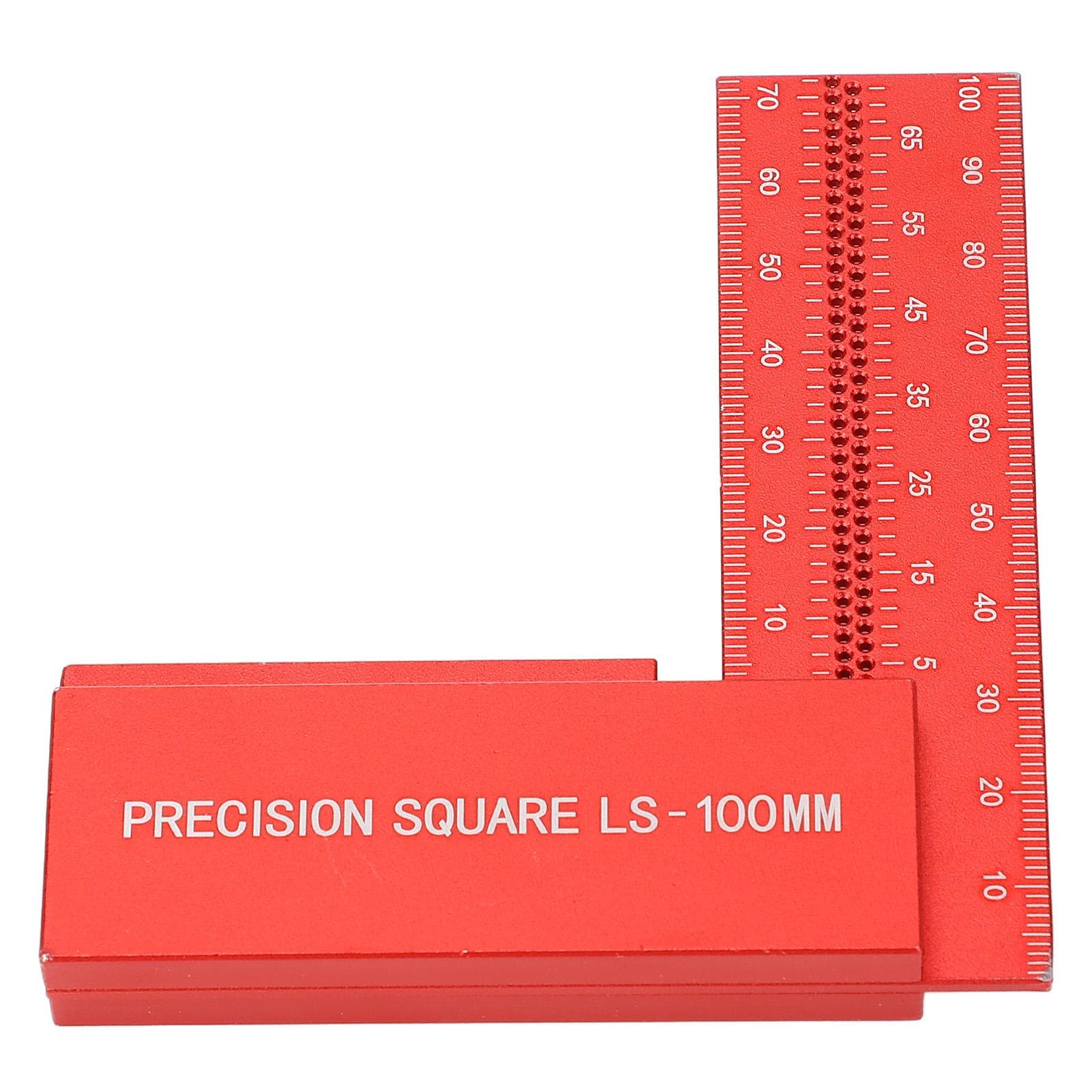 Machinist Square 100mm Aluminium Alloy Multifunctional High Accuracy L Type Right Angle Ruler Tool