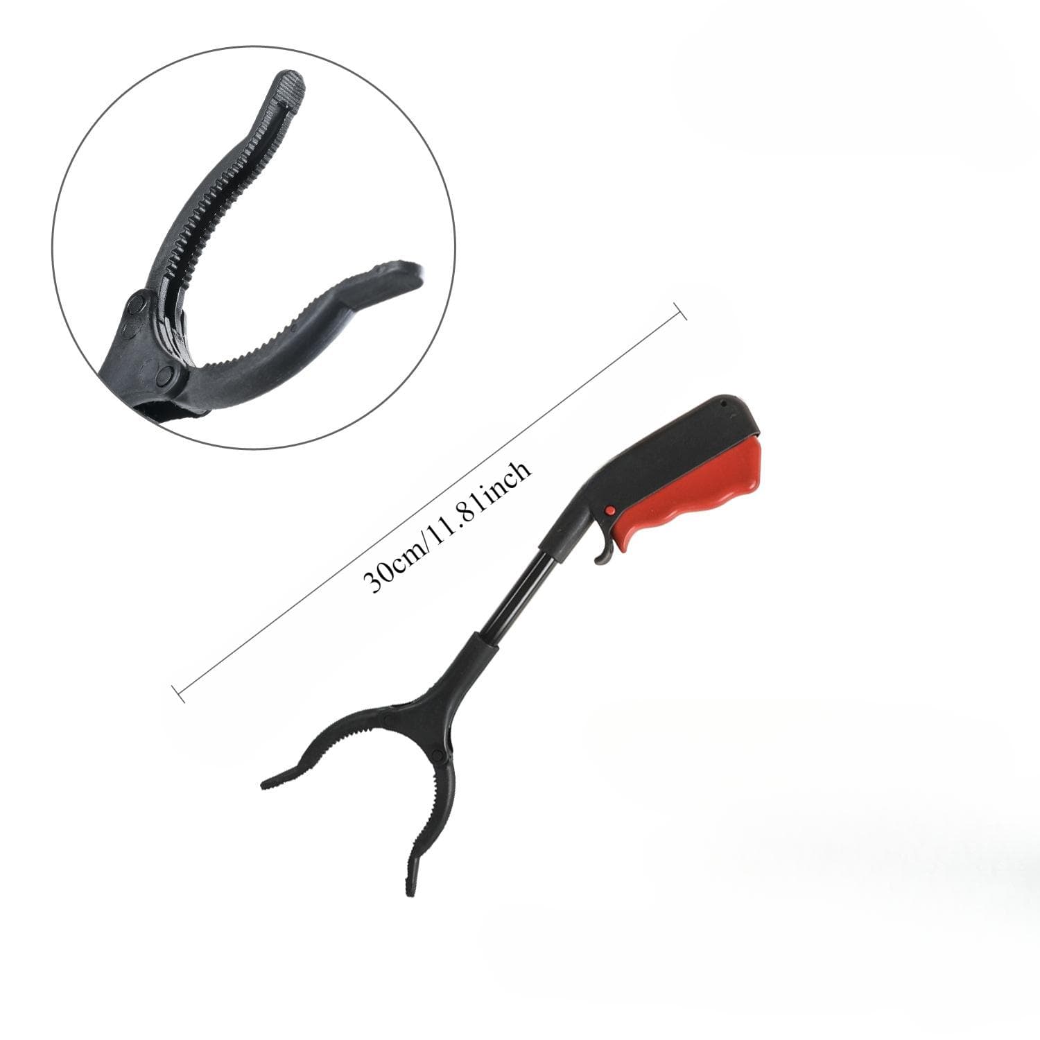 30cm Garbage Pick Up Tool Grabber Reacher Stick Reaching Grab Ergonomic Reach Trash Clamps Grab Pick Up Tool black