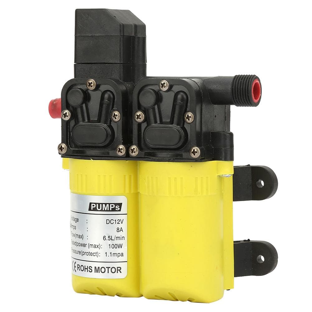 Double Suction Electric Self Priming Diaphragm Water Pump 12V 100W(yellow)