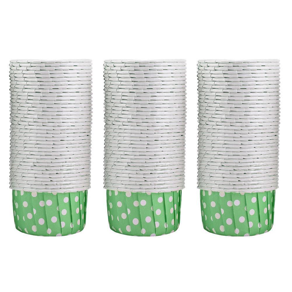 100PCS Mini Cupcake Liners Paper Round Cake Baking Cups Muffin Cases Wedding Home Green