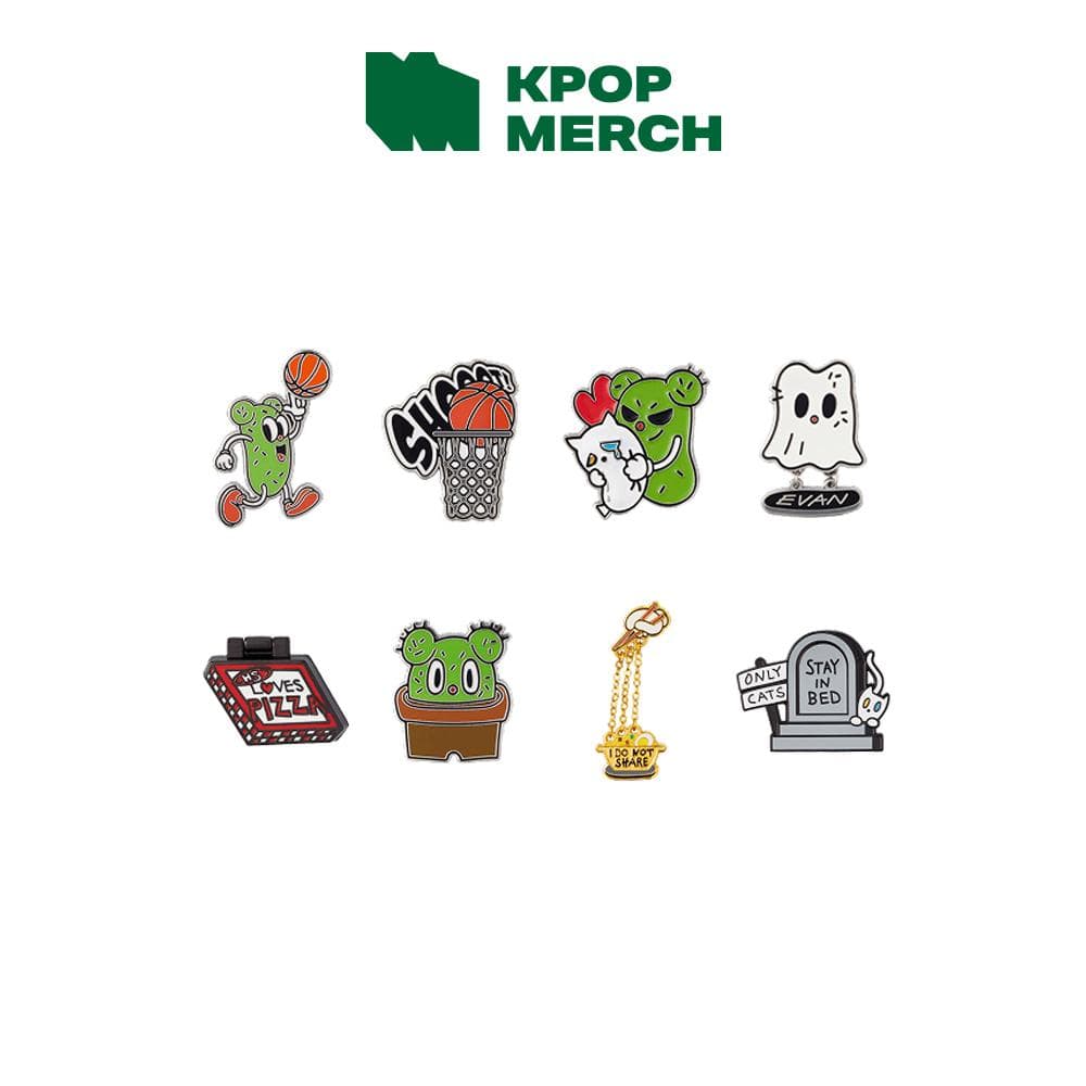 ENHYPEN - [HEESEUNG] EVANs CACTUS AND CAT Badge Collection 2ea