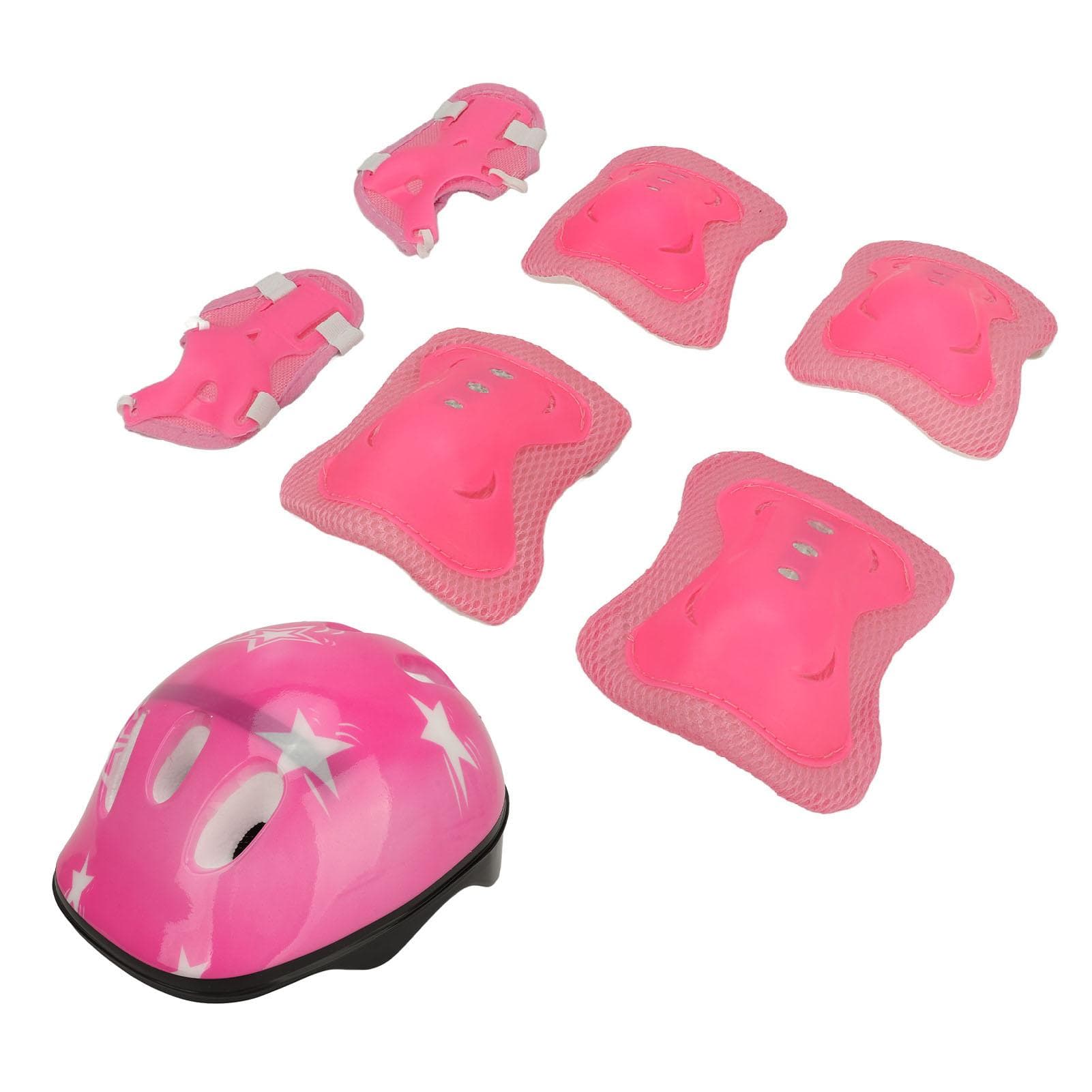 Kids Bike Helmet Set Sports Protective Gear Adjustable Knee Pads Elbow Pads Wrist Guards Kids