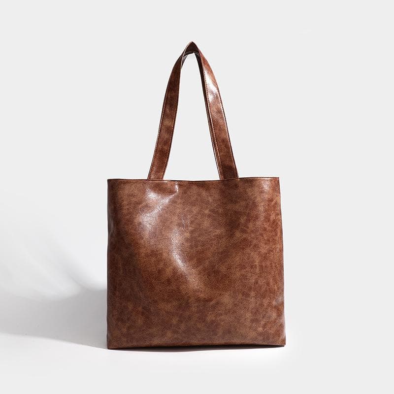 Laid-back Style Retro Tote Bag for Women, Summer Single-shoulder Underarm Bag, Niche Large-capacity Commuting Single-shoulder Bag brown