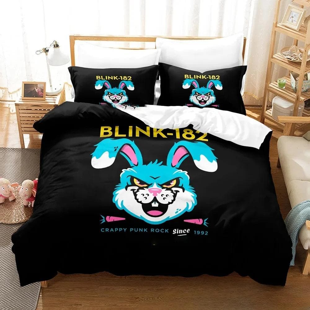 3D Printed Music Band B-Blink-182 Bedding Set Boys Girls Twin Queen King Size Duvet Cover Pillowcase Bed boys Adult Home Textile US Full 200x230cm