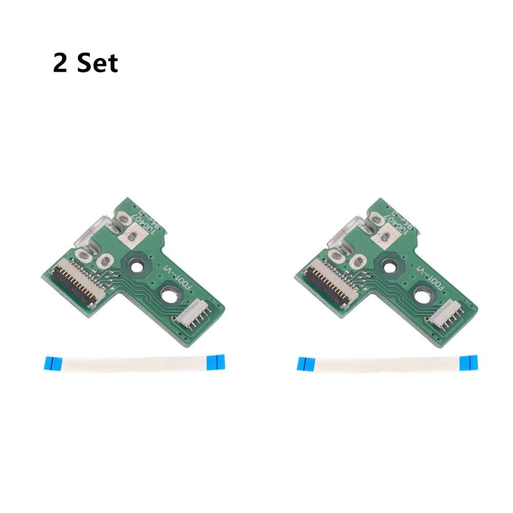 2Pcs USB Charging Port Socket Board Controller 12 Pin Flex Cable for PS4 JDS-030
